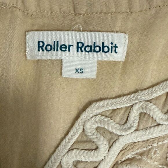 Roller Rabbit Woman’s Indera Naema Embroidered Dress. Cream/Tan. Size XS. - Picture 9 of 11